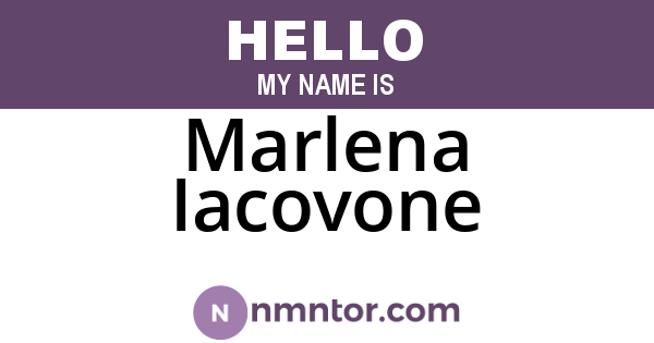 Marlena Iacovone