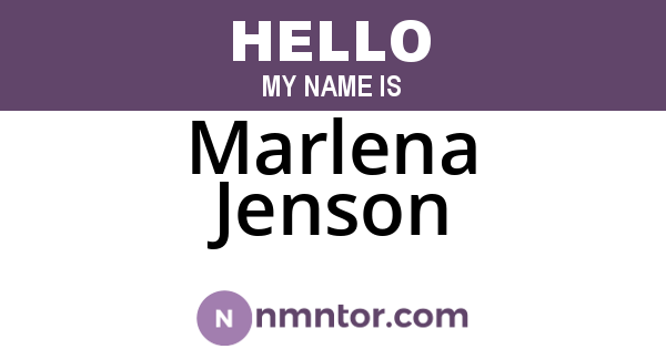 Marlena Jenson