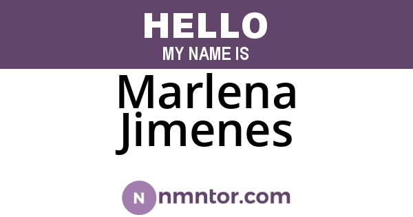 Marlena Jimenes
