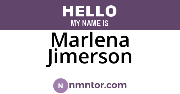 Marlena Jimerson