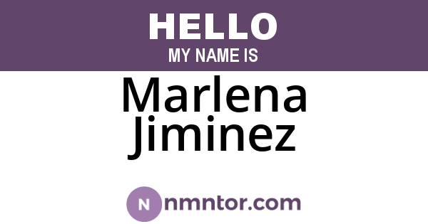 Marlena Jiminez