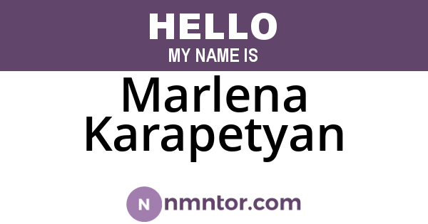 Marlena Karapetyan