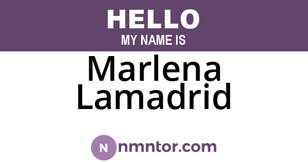 Marlena Lamadrid