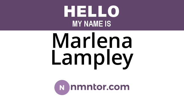 Marlena Lampley