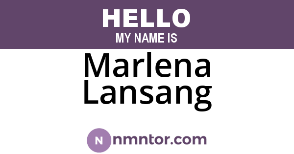 Marlena Lansang