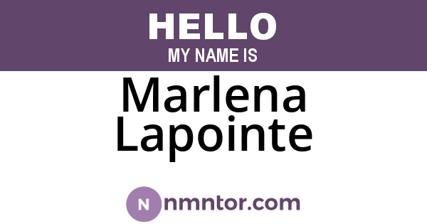 Marlena Lapointe