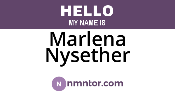 Marlena Nysether