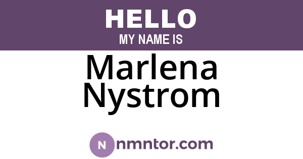 Marlena Nystrom