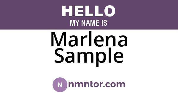 Marlena Sample