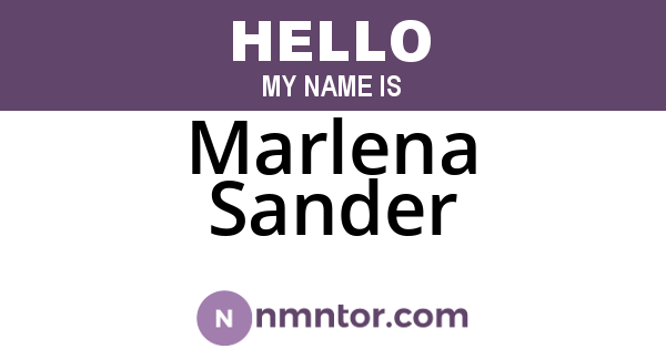 Marlena Sander