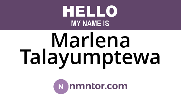 Marlena Talayumptewa
