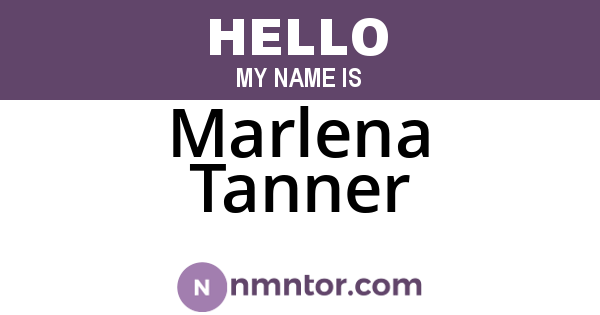 Marlena Tanner