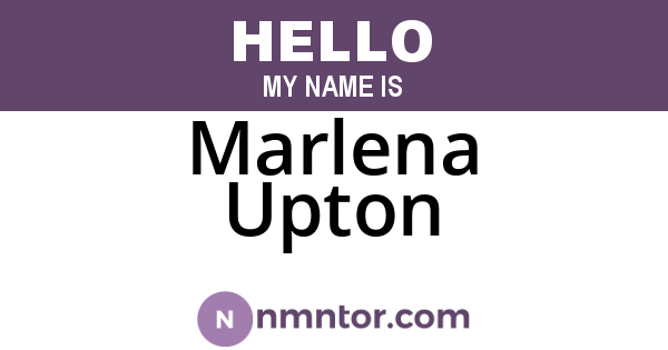 Marlena Upton