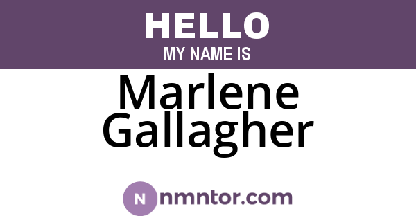 Marlene Gallagher