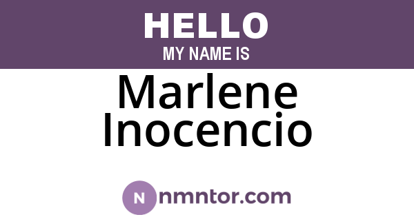 Marlene Inocencio