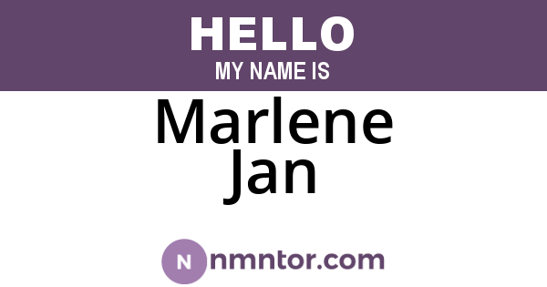 Marlene Jan