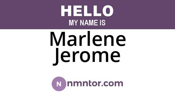 Marlene Jerome