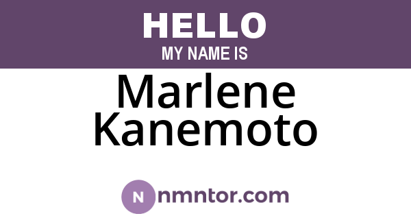 Marlene Kanemoto
