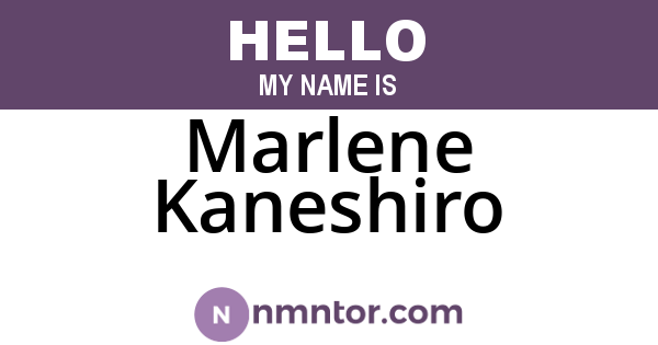 Marlene Kaneshiro