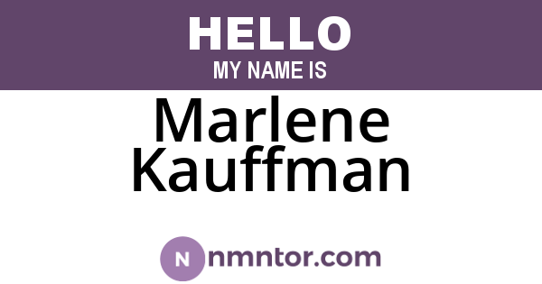 Marlene Kauffman