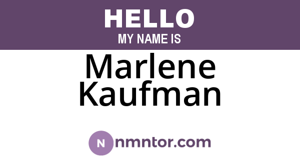 Marlene Kaufman