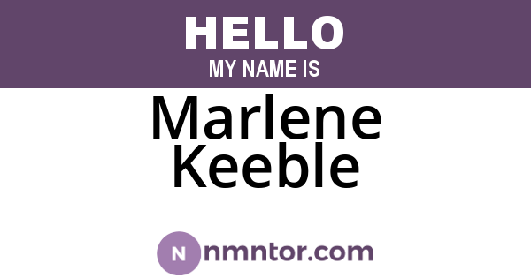 Marlene Keeble