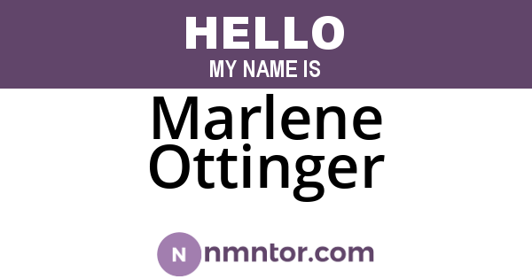 Marlene Ottinger