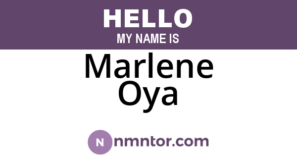 Marlene Oya