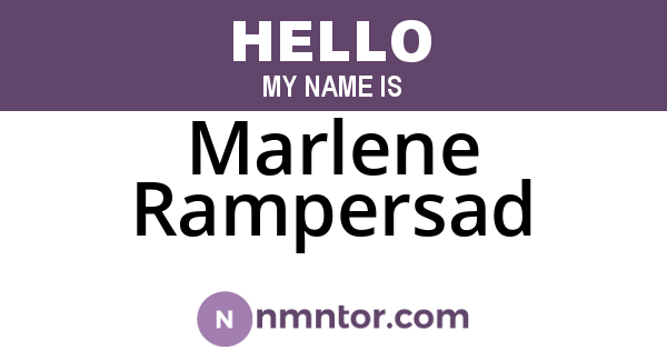 Marlene Rampersad