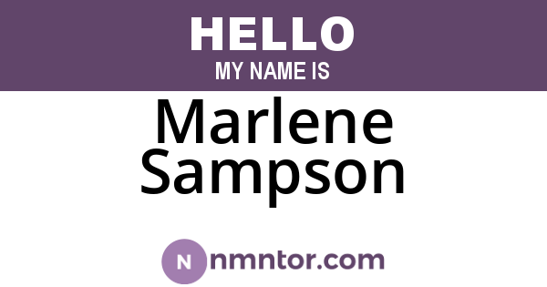 Marlene Sampson