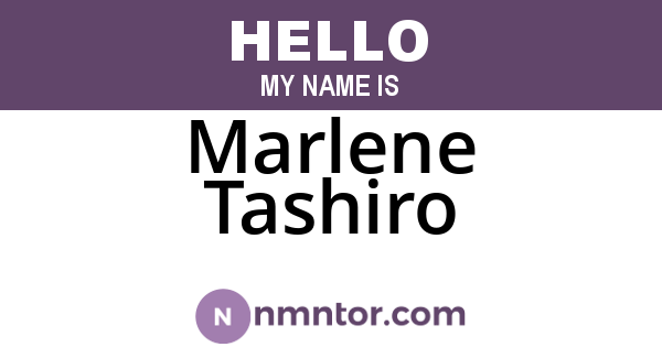 Marlene Tashiro