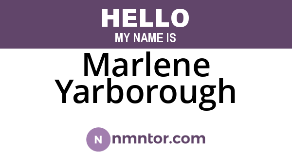 Marlene Yarborough