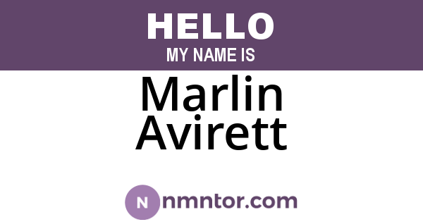 Marlin Avirett