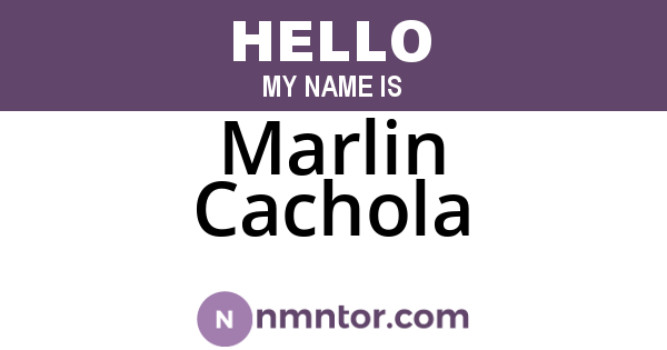 Marlin Cachola