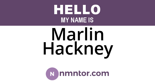 Marlin Hackney