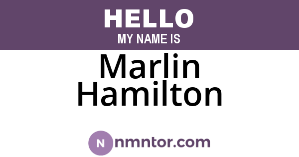 Marlin Hamilton
