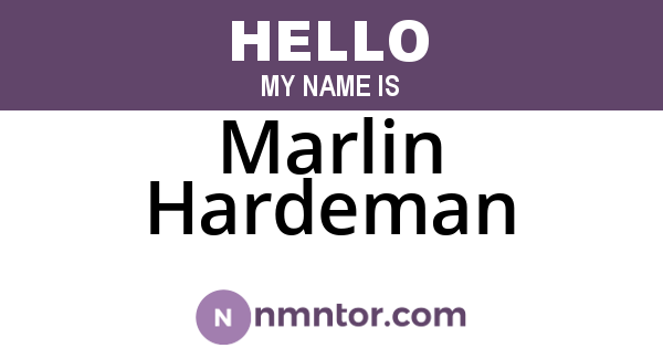 Marlin Hardeman