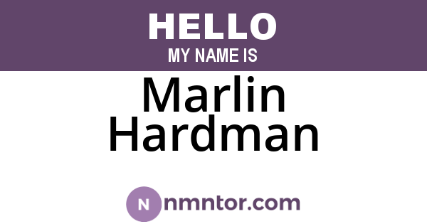 Marlin Hardman