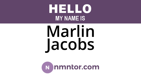 Marlin Jacobs