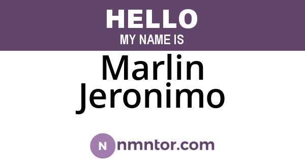 Marlin Jeronimo