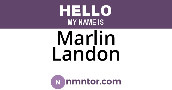 Marlin Landon