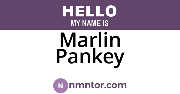 Marlin Pankey