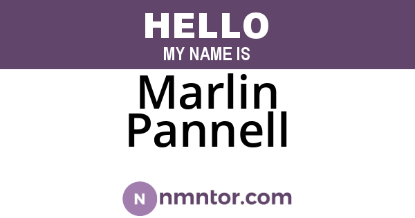 Marlin Pannell