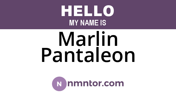 Marlin Pantaleon