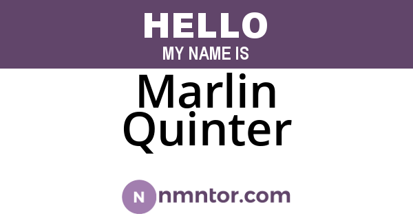 Marlin Quinter