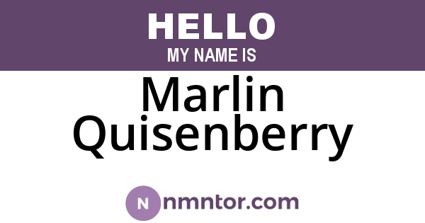 Marlin Quisenberry