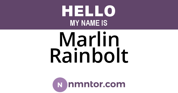 Marlin Rainbolt