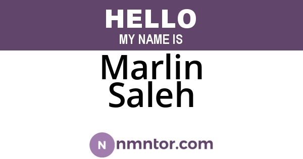 Marlin Saleh