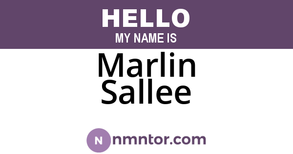Marlin Sallee