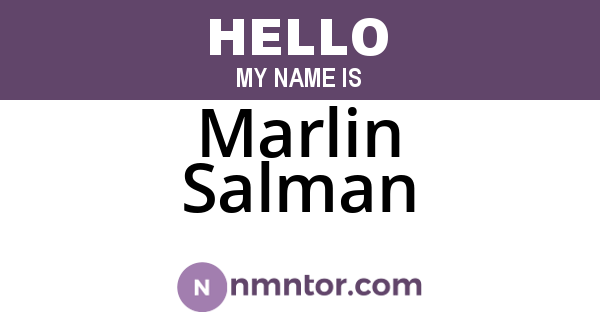 Marlin Salman